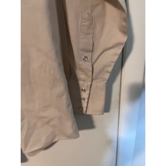 Vtg Sheplers Western Shirt 15-33 Cream Pearl Snap Rodeo Cowboy Country Mens - Picture 4 of 5